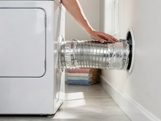 Professional dryer vent hose installation by Huntersville Dryer Vent Cleaning in Huntersville