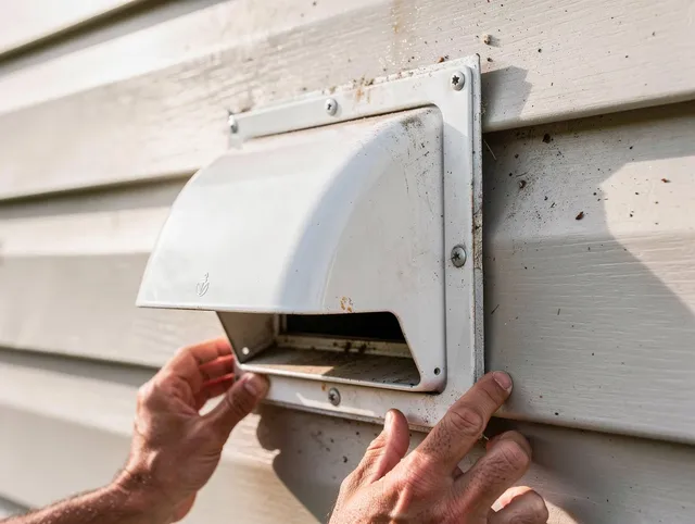 Huntersville Dryer Vent Cleaning technician delivering thorough residential dryer vent cleaning service in Huntersville